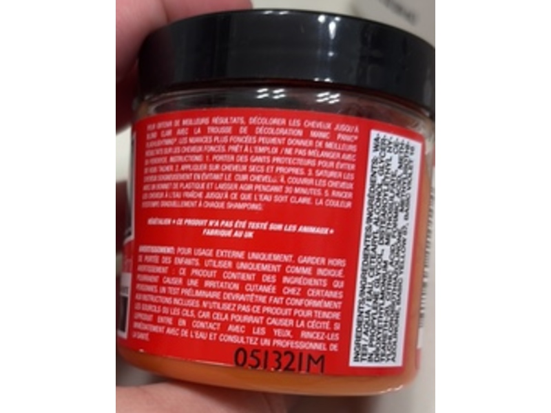 Manic Panic Semi-Permanent Hair Color Cream, Wildfire, 4 fl oz/118 mL