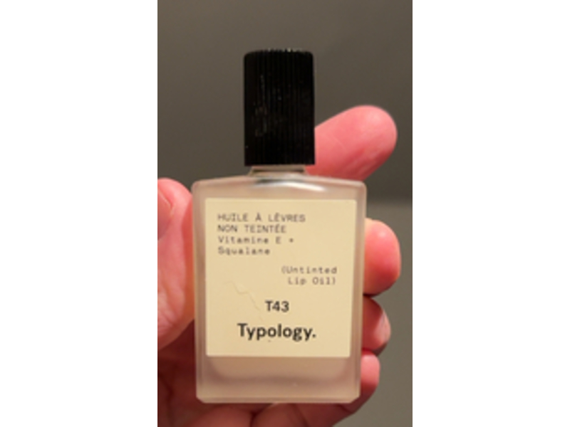 Typology Vitamin E + Squalane Untinted Lip Oil, T43, 0.50 fl oz/15 mL