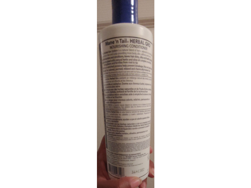 Mane 'N Tail Herbal Gro Conditioner, Olive Oil & Keratin, 12 fl oz/355 mL
