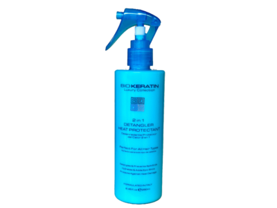 Bio Keratin 2 In 1 Detangler Heat Protectant, 8.45 fl oz/250 mL