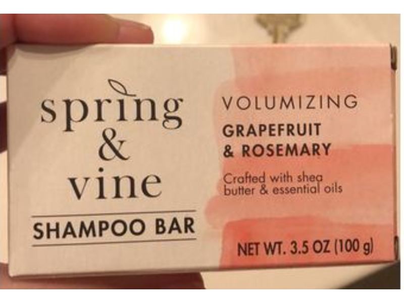 Spring & Vine Shampoo Bar, Grapefruit & Rosemary, 3.5 oz/100 g