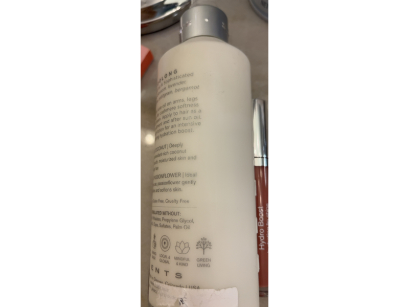 Zents Luminous Cashmere Body Oil, Oolong, 8 fl oz/240 mL