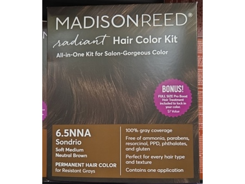 Madison Reed Radiant Hair Color Kit, 6.5NNA Sondrio Soft Medium Neutral Brown, 1Pack