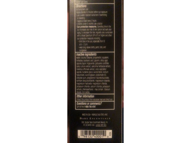 Bareminerals Complexion Rescue Tinted Hydrating Gel Cream, SPF 30, Spice 08, 1.18 oz/35 mL