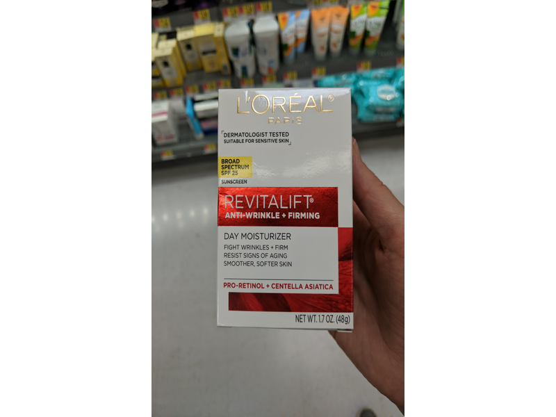 L'Oreal Paris Skin Care Revitalift Anti-Wrinkle + Firming Day Moisturizer, SPF 25, 1.7 oz/4