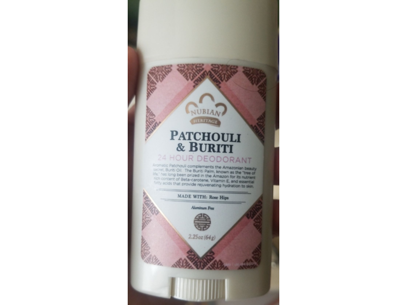 Nubian Heritage Patchouli And Buriti 24 Hour Deodorant, 2.25 oz / 64 g