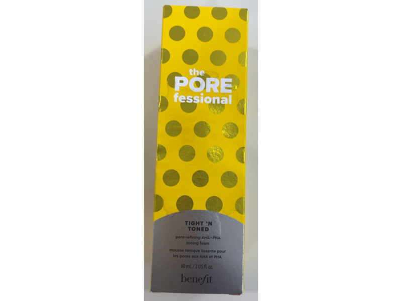Benefit The Professional Tight 'N Toned Pore-Refining Aha + Pha Toning Foam, 2 fl oz/60 mL