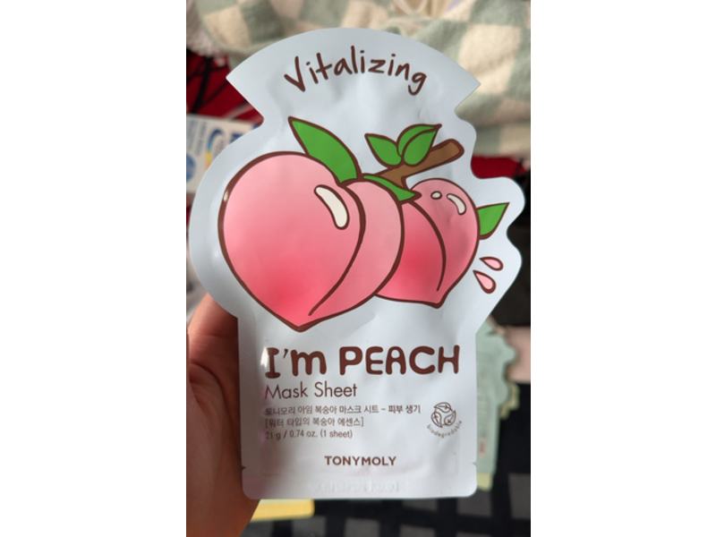 Tonymoly I'm Peach Vitalizing Sheet Mask, 0.74 oz/21 g, 1 Count