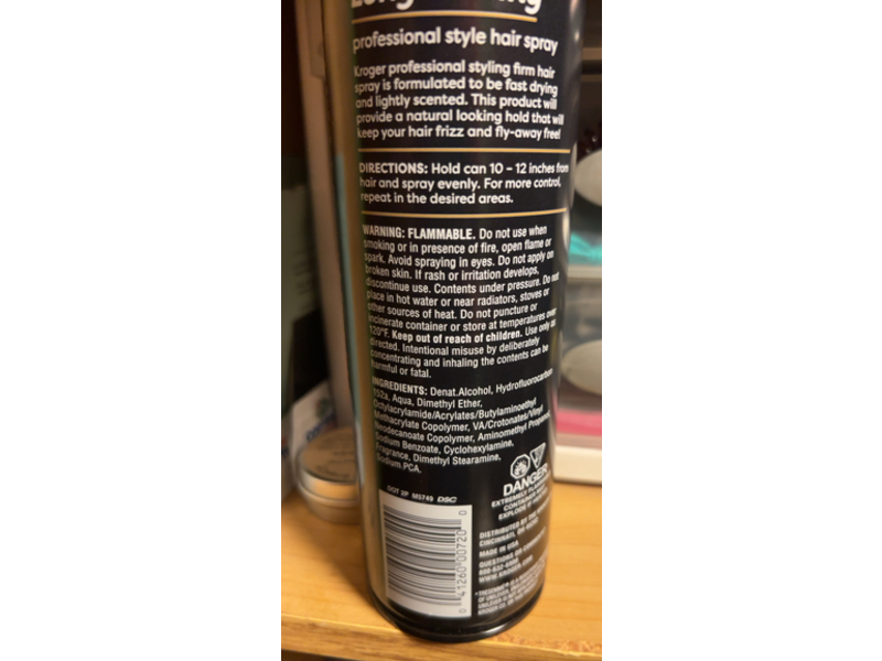 Kroger Long Lasting All Day Control Hair Spray, Firm Hold, 11 oz/311 g