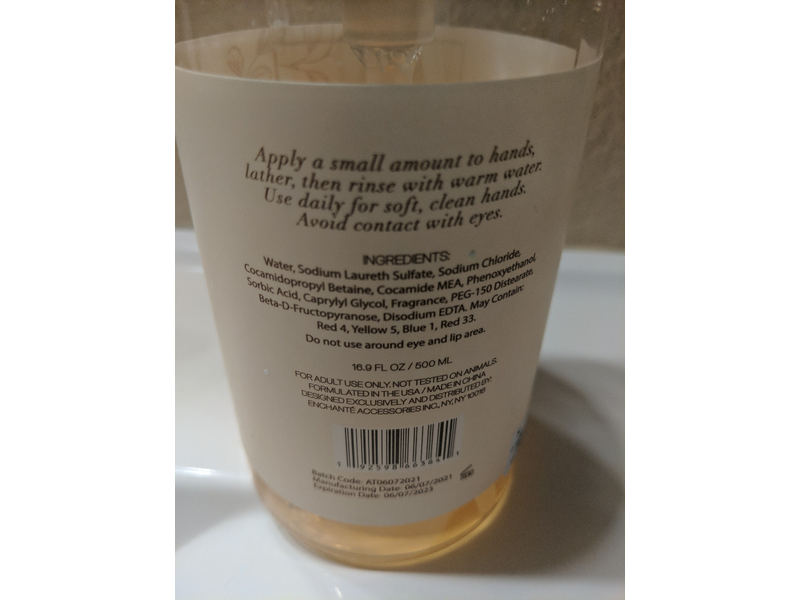 Livegreen Scented Hand Soap, Warm Vanilla, 16.9 fl oz/500 mL