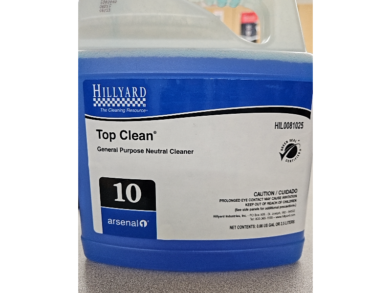 Hillyard Arsenal 1 Top Clean Neutral Cleaner, 10, 2.5 L