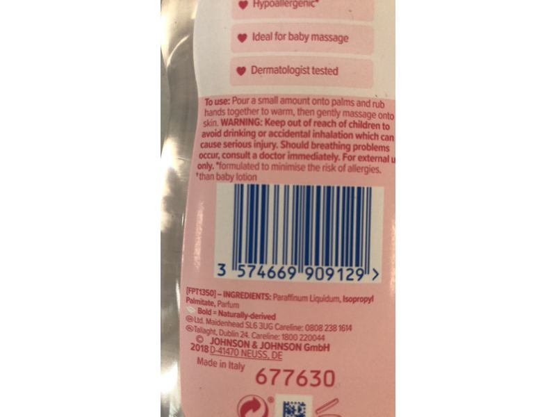 Johnson & Johnson Johnson's Baby Oil, 300 mL