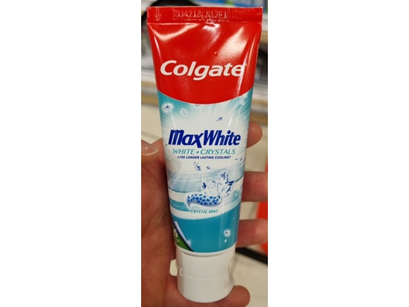 Colgate Max White Crystals Toothpaste, Crystal Mint, 75 mL