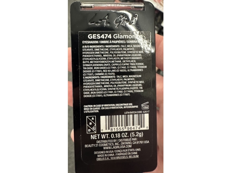 L.A. Girl Eyeshadow Palette, Ges474 Glamorize, 0.18 oz/5.2 g