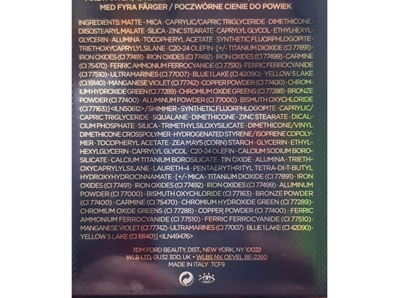 Tom Ford Eye Color Quad Creme, 38 Velor Kaki, 0.31 oz/9 g