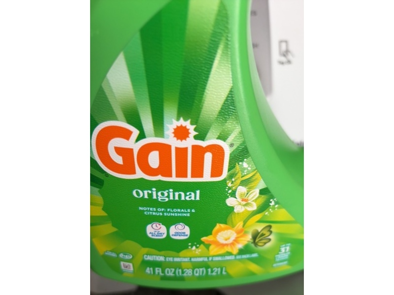 Gain Liquid Detergent, Original, 31 Loads, 41 fl oz/1.21 L