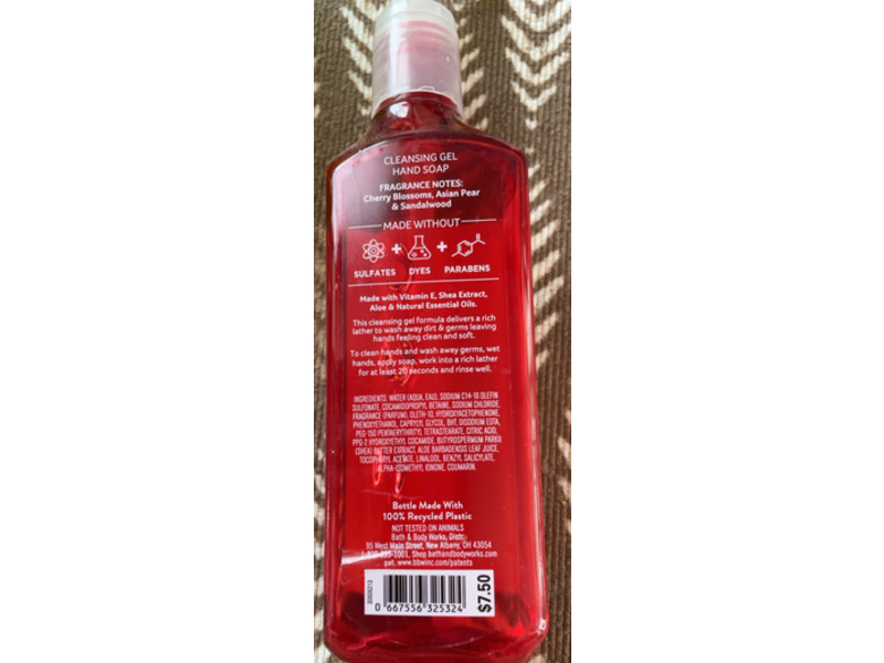Bath And Body Works Japanese Cherry Blossom Cleansing Gel Hand Soap, 8 fl oz/236 mL