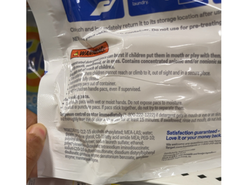 Up & Up Free & Clear Concentrated Cleaning Power Laundry Detergent Pacs, 30.3 oz/861 g, 42 Count