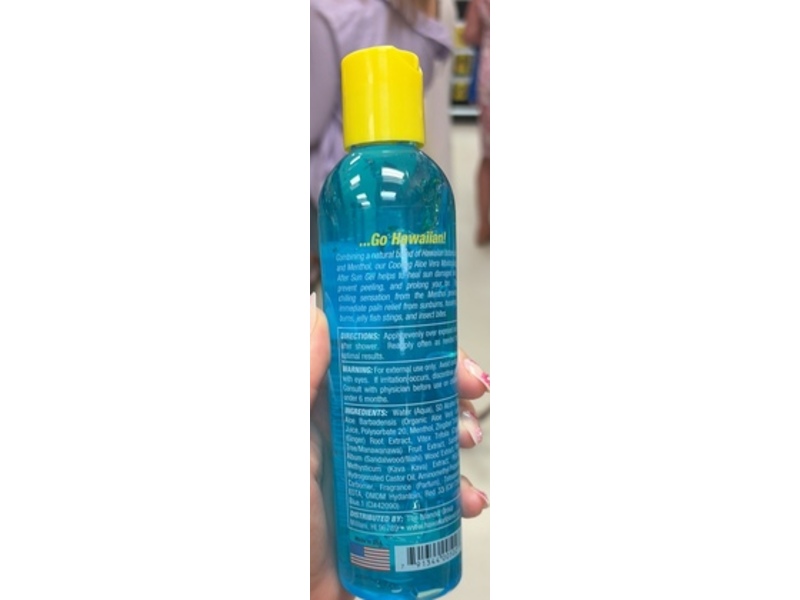 Hawaiian Blend Moisturizing After Sun Gel, Cooling Aloe Vera, 8 fl oz/237 mL