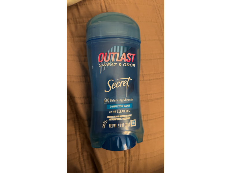 Secret Out Last Advanced Antiperspirant Deodorant, Complete Clean, 2.6 oz/73 g, Pack of 4