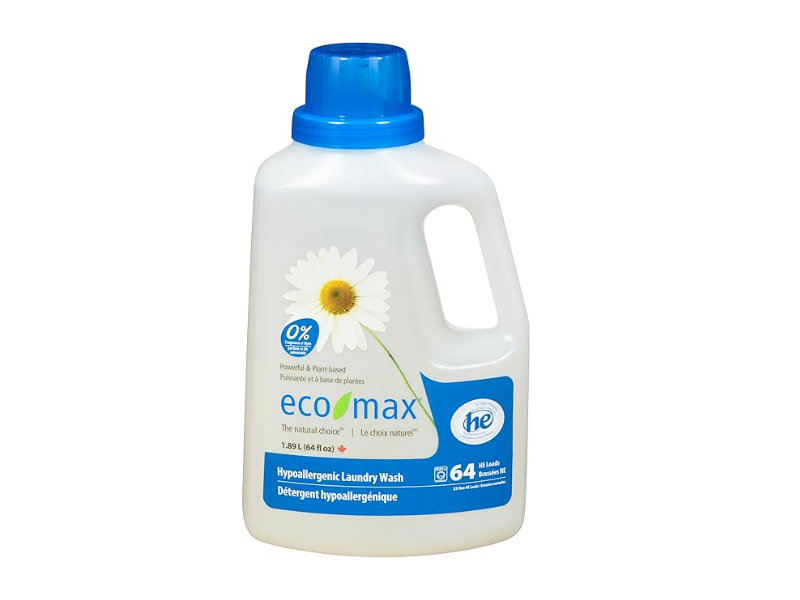 Eco-Max Hypoallergenic Laundry Detergent , 64 Loads, 64 fl oz/1.89 L