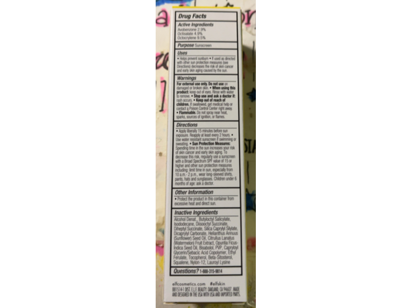 E.l.f. Suntouchable All Set For Sun Sunscreen, SPF 45, 2 fl oz/60 mL