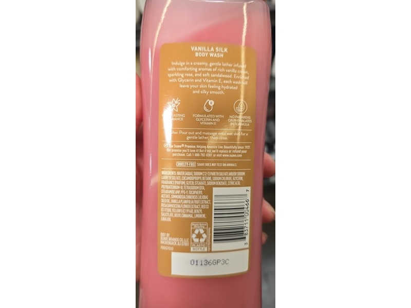 Suave Body Wash, Vanilla Silk, 18 fl oz/532 mL