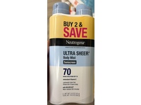Neutrogena Ultra Sheer Body Mist Sunscreen, SPF 70, 5 oz/141 g, Pack Of 2 - thumbnail 2