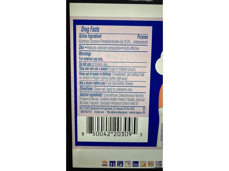 Dry Idea Antiperspirant & Deodorant, 3.25 fl oz/96 mL