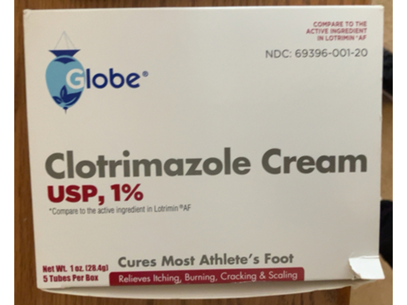 Globe Anti-Fungal Clotrimazole Cream, 1 oz/28 g, 5 Count