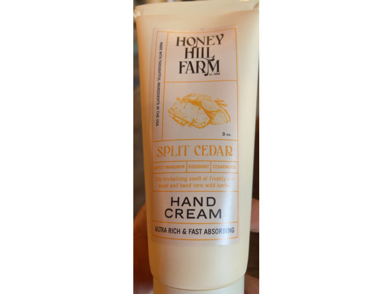 Honey Hill Farm Hand Cream, Split Cedar, 3 oz