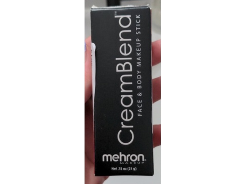 Mehron CreamBlend Face & Body Makeup Stick, White, 0.75 oz/21 g
