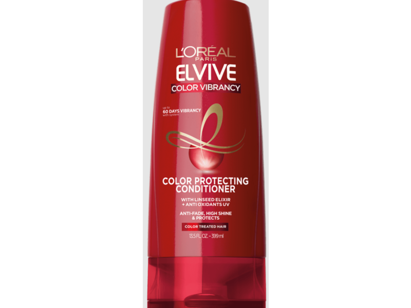 L'Oreal Paris Elvive Color Protecting Conditioner, Linseed Elixir + Anti Oxidants Uv, 13.5 fl oz/399 mL