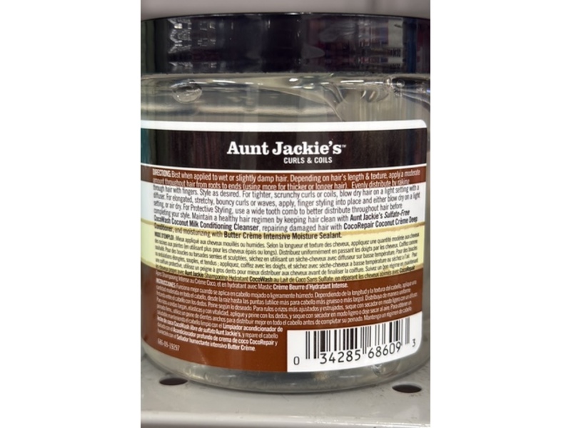 Aunt Jackie's Curl Boss Curling Gel, Coconut, 9 oz/255 g