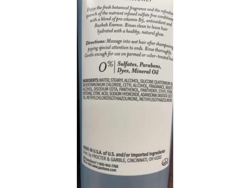 Pantene Hydrating Glow Conditioner, Baobab Essence, 8.0 fl oz/237 mL