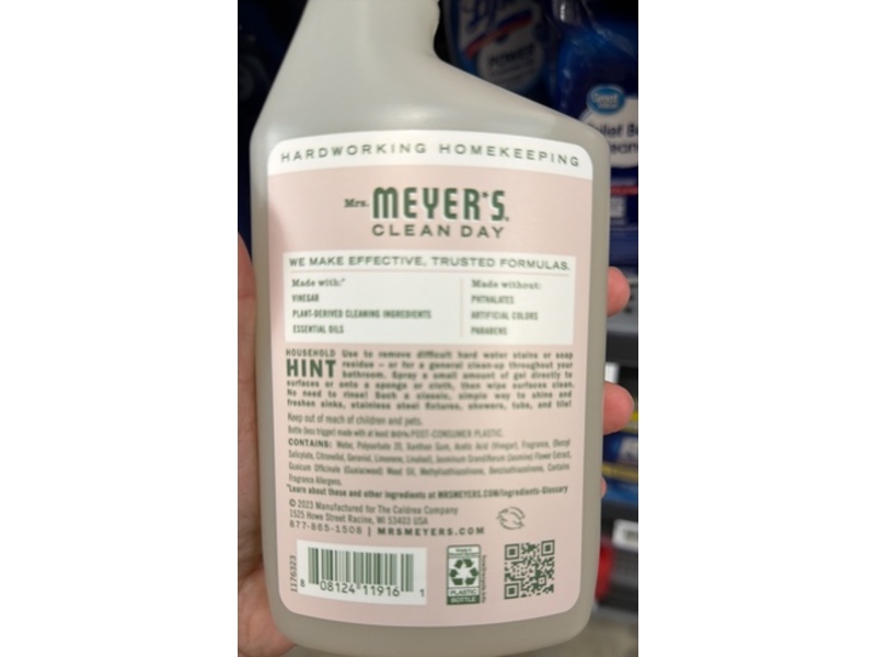 Mrs. Meyer's Clean Day Vinegar Gel Cleaning Spray, Apple Blossom, 16 fl oz/473 mL