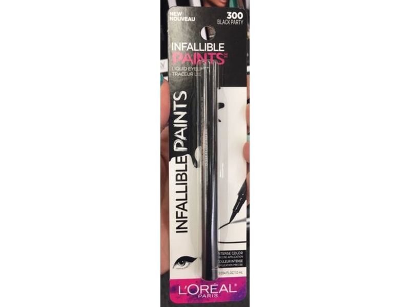 L'Oreal Paris Infallible Paints Liquid Eyeliner, 300 Black Party, 0.034 fl oz/1 mL