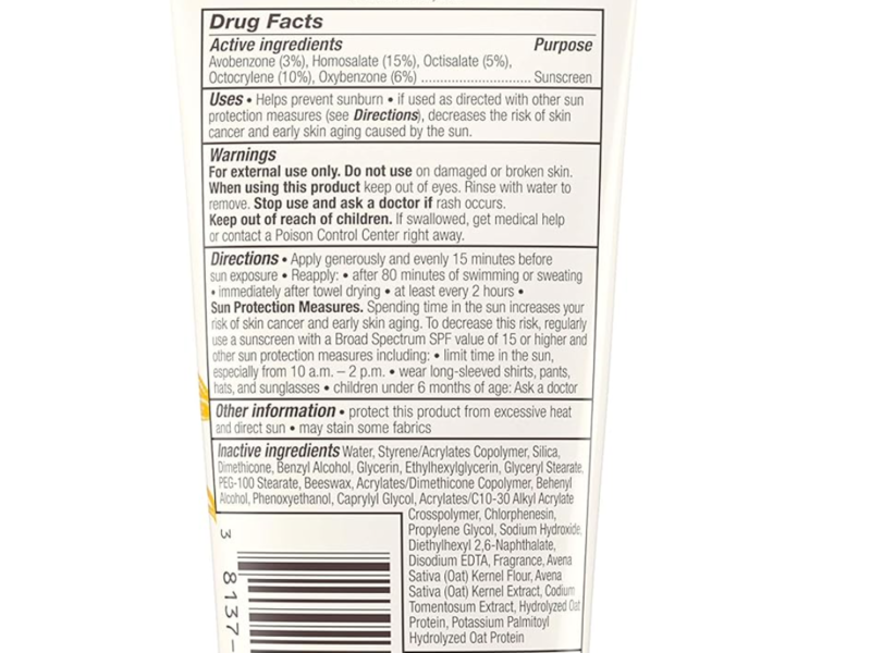 Aveeno Protect + Hydrate Sunscreen, SPF 70, 3 oz/85 g