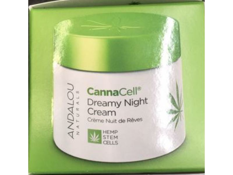 Andalou Naturals Cannacell Dreamy Night Cream, Hemp Stem Cells, 1.7 oz/50 g