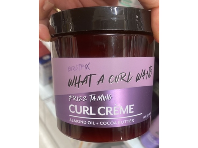 Curltrix What A Curl Wants Frizz Taming Curl Creme, Almond Oil + Coconut Butter, 14 fl oz