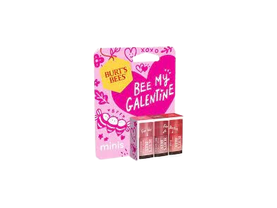 Burt's Bees Mini Bee My Galentine Lip Balm, Hibiscus + Red Dahlia & Rose, 0.049 oz/1.38 g, Pack Of 3