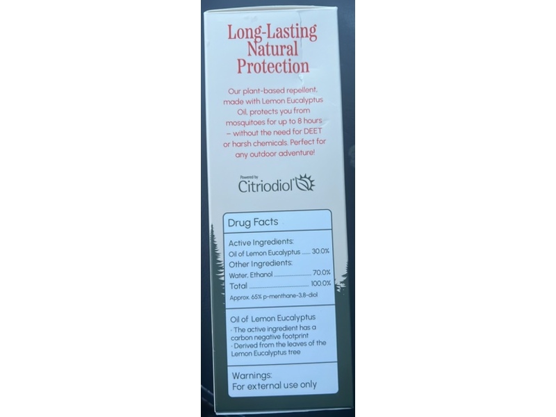 Luna Naturals Bug & Tick Repellent Spray, Lemon Eucalyptus Oil, 4.06 fl oz/120 mL