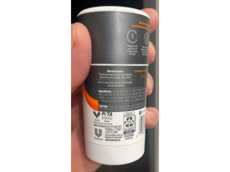 Dove Men+Care Whole Body Deo Aluminum-Free Deodorant Stick, Shea Butter + Cedar & Vitamin E, 2.6 oz