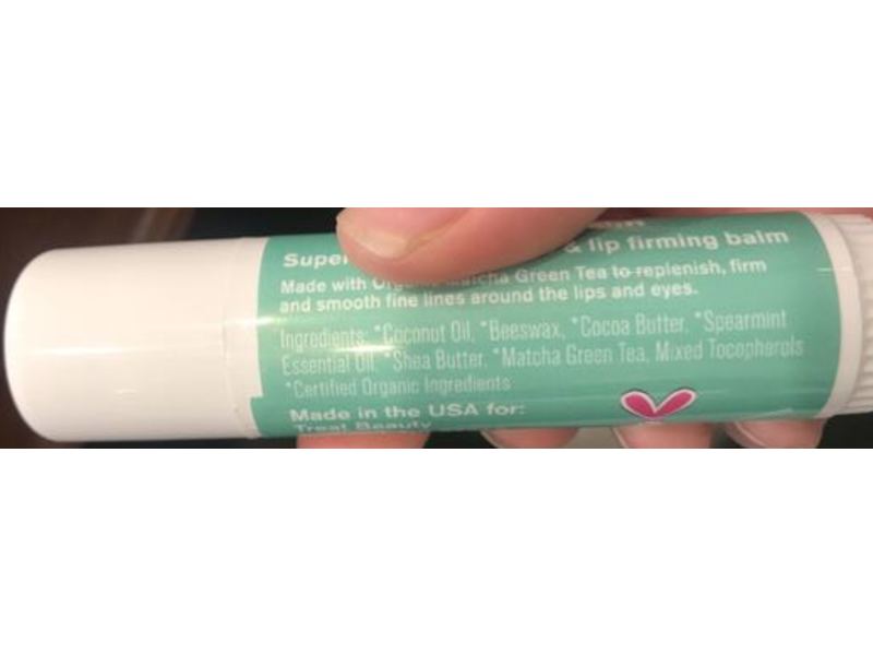 Treat Beauty Organic Eye And Lip Balm, Mint And Matcha Tea, 0.50 oz