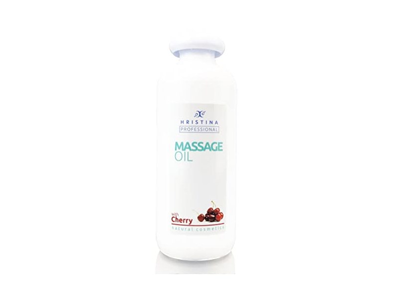 Hristina Massage Oil with Cherry, 16.90 oz/500 mL