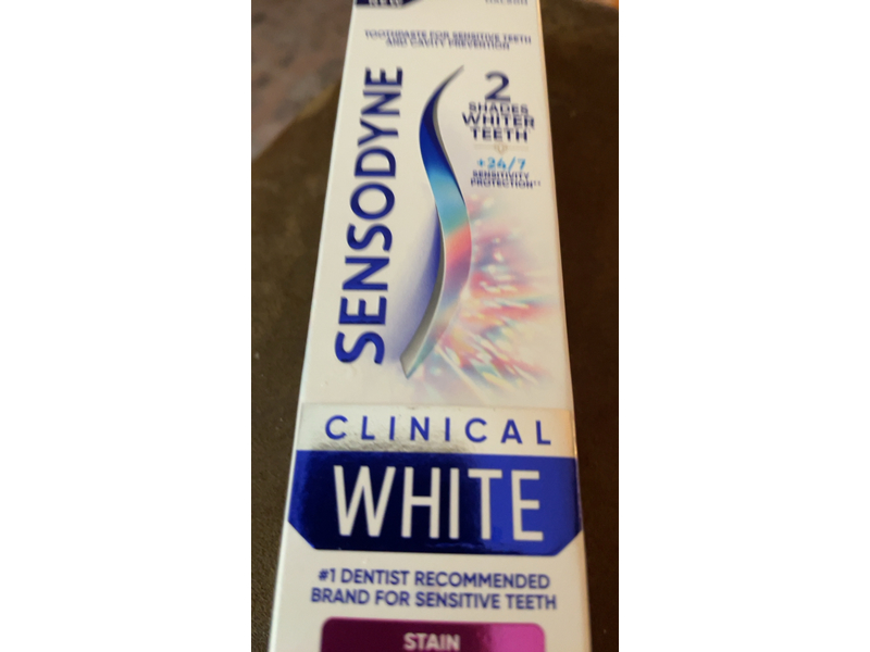 Sensodyne Clinical White Stain Protector Toothpaste, 3.4 oz/96.4 g