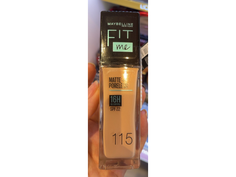 Maybelline New York Fit Me Matte + Poreless Foundation, SPF 22, 115