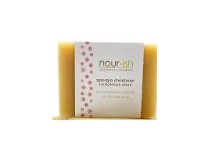 Nourish Handmade Soap, Georgia Christmas, Avocado + Jojoba, 5.9 oz/167 g