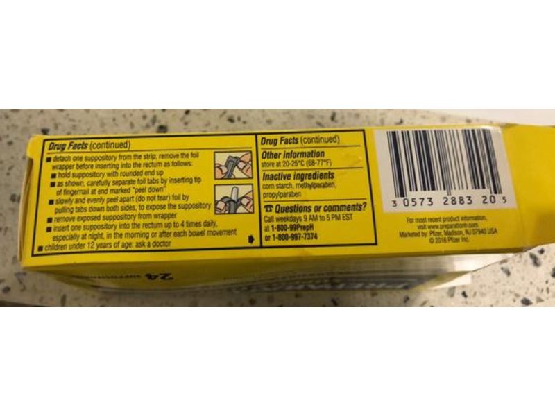 Preparation H Hemorrhoid Suppositories, 24 Count