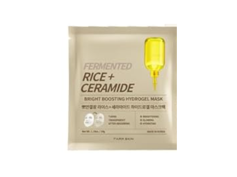 Farm Skin Fermented Rice + Ceramide Bright Boosting Hydrogel Mask, 1.19 oz/34 g